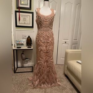 Terani gown peach/pink color